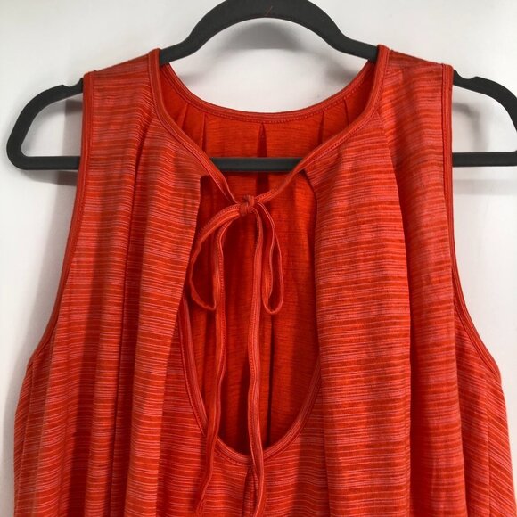 NWT  Free People Coral/Orange Turn It Up Striped High-Low Tank Top XS - Picture 11 of 16